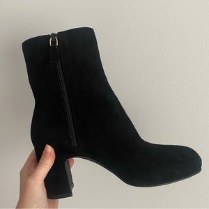 Stuart Weitzman Black Suede Booties NWOT